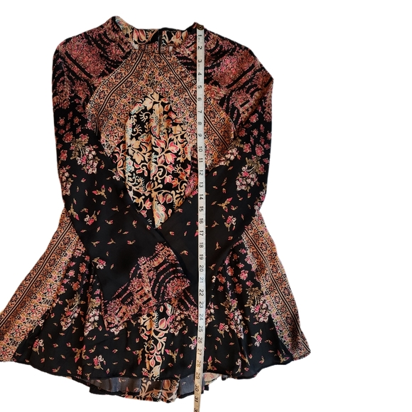 Free People Stevie Printed Tunic | Black Combo | Women's Size XS OB1252142 - Picture 9 of 13